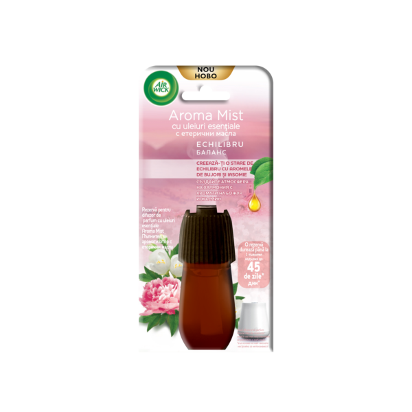 Air Wick Aroma Mist Rezervă pentru difuzor de parfum cu uleiuri esentiale odorizant de cameră, Echilibru, 20 ml