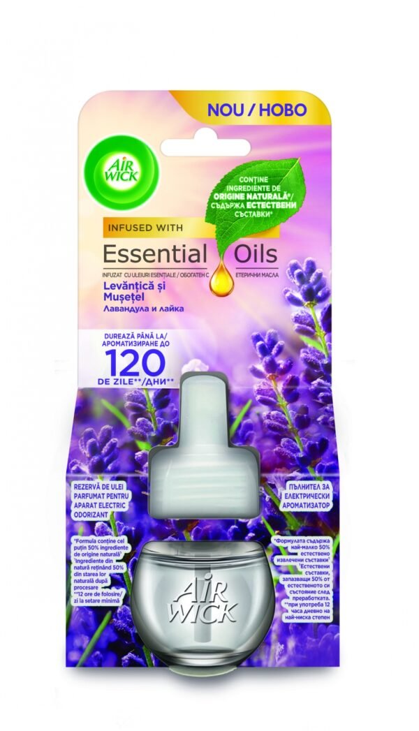 Air Wick rezervă odorizant electric de cameră, Lavandă și mușețel, 19 ml