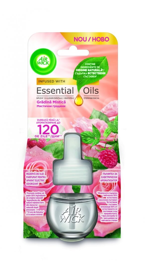 Air Wick rezervă odorizant electric de cameră, Mystical Garden, 19 ml