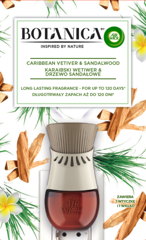 Botanica by Air Wick Aparat Electric Vetiver din Caraibe și Lemn de Santal