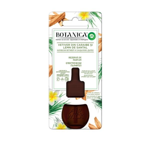 Botanica by Air Wick Rezervă Electrica Vetiver din Caraibe și Lemn de Santal