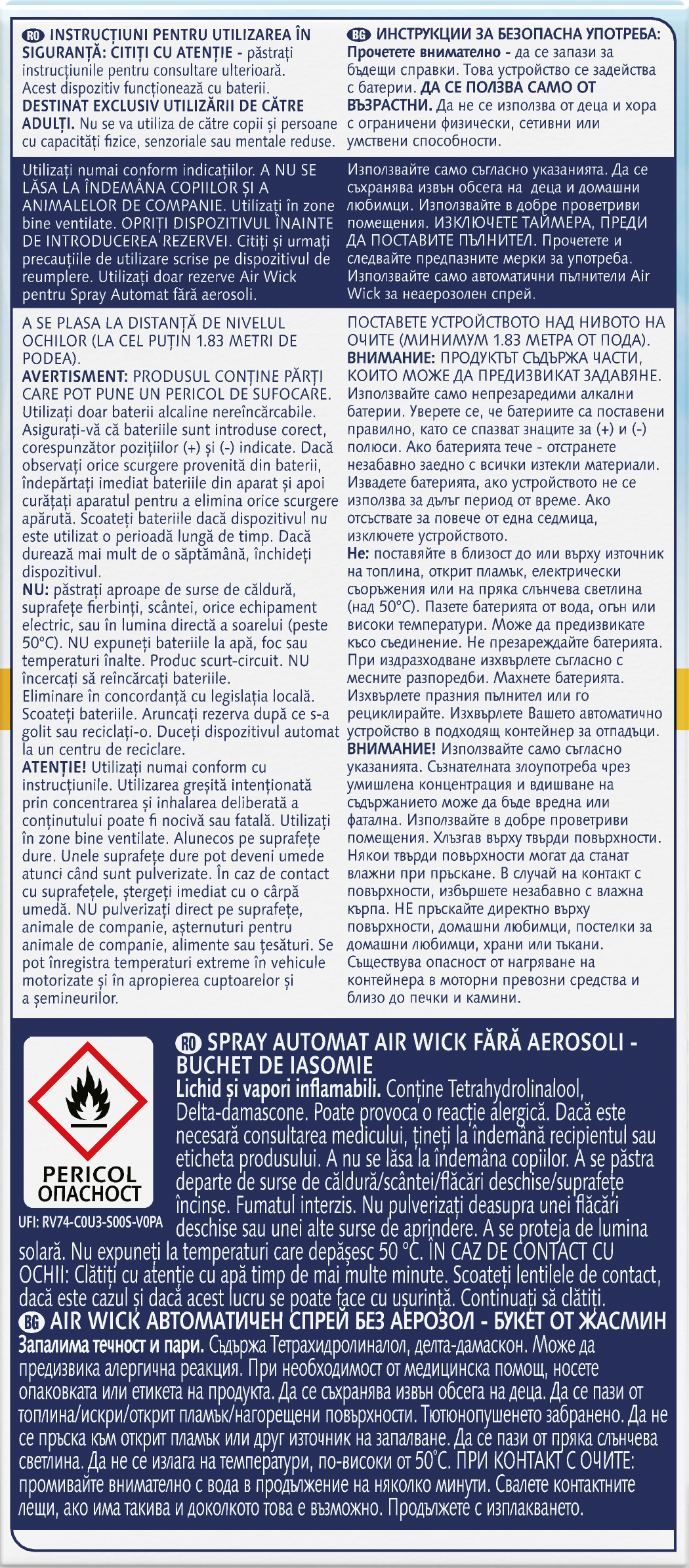 Odorizant de cameră kit spray automat fără aerosoli Air Wick, Buchet de Iasomie, 228 ml – imagine 10