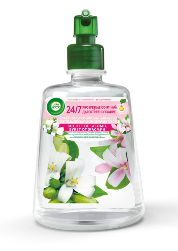 Rezervă odorizant de cameră spray automat fără aerosoli Air Wick, Buchet de Iasomie, 228 ml